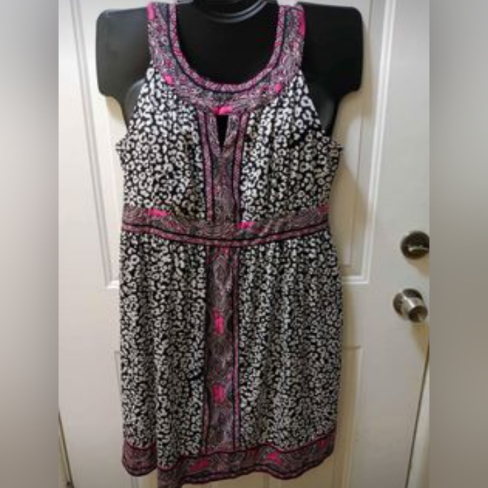 INC international concepts 1X sleeveless print dress